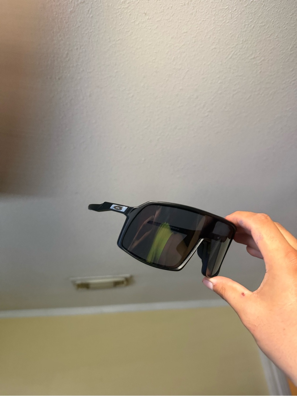 Black Men's Rectangular Sunglasses Oakley